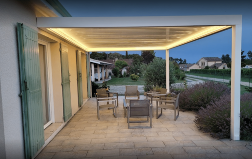 Pergola&#x20;avec&#x20;LED&#x20;&#x00E0;&#x20;Carbon-Blanc&#x20;33560